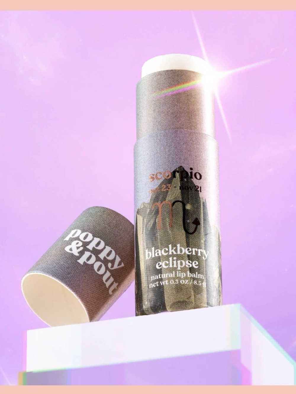 Poppy and Pout Lip Balm Scorpio- Blackberry Eclipse